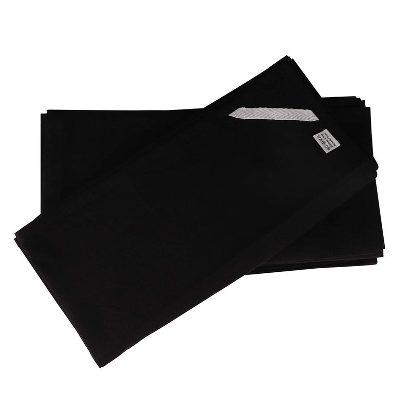 DG Collections 100% Cotton Flour Sack Towels â€“ 12 Pack, 27x27 Inches, Black, Lint-Free, Pre-Washed, Hemmed Edges â€“ Reusable Kitchen Towels for Cleaning, Embroidery, Printing & Crafts - Black - Image 3